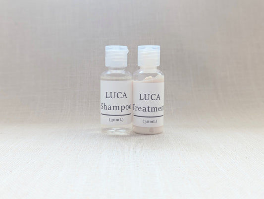 Luca Shampoo & Treatment 30mL | Travel Size Gentle Hair Care (NZ)